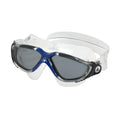 Clear-Grey-Dark Blue - Side - Aquasphere Unisex Adult Vista Swimming Goggles