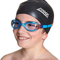 Blue-Orange-Clear - Side - Zoggs Childrens-Kids Phantom 2.0 Swimming Goggles