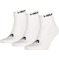 White-Black - Front - Head Mens Quarter Socks (Pack of 3)