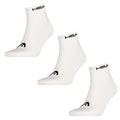 White-Black - Back - Head Mens Quarter Socks (Pack of 3)
