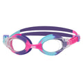 Aqua Blue-Purple-Clear - Front - Zoggs Childrens-Kids Bondi Clear Swimming Goggles