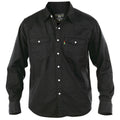 Black - Front - D555 Mens Western Style Denim Shirt