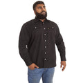 Black - Lifestyle - D555 Mens Kingsize Western Denim Shirt
