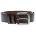 Brown - Front - D555 Mens Archie Antique Buckle Belt