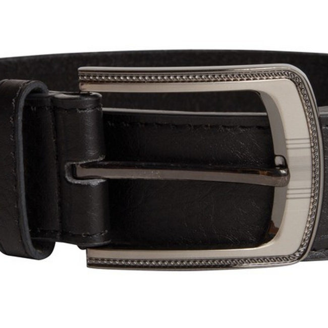 Black - Back - Duke Mens D555 Samuel Kingsize Bonded Leather Belt