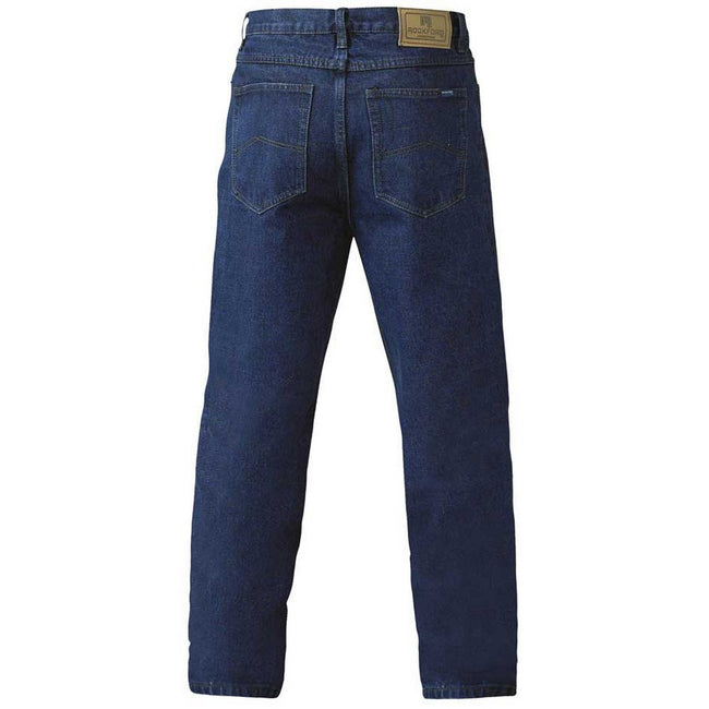 Indigo - Back - Duke Mens Rockford Comfort Fit Jeans