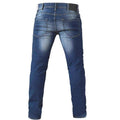 Dark Blue - Side - D555 Mens Ambrose King Size Tapered Fit Stretch Jeans