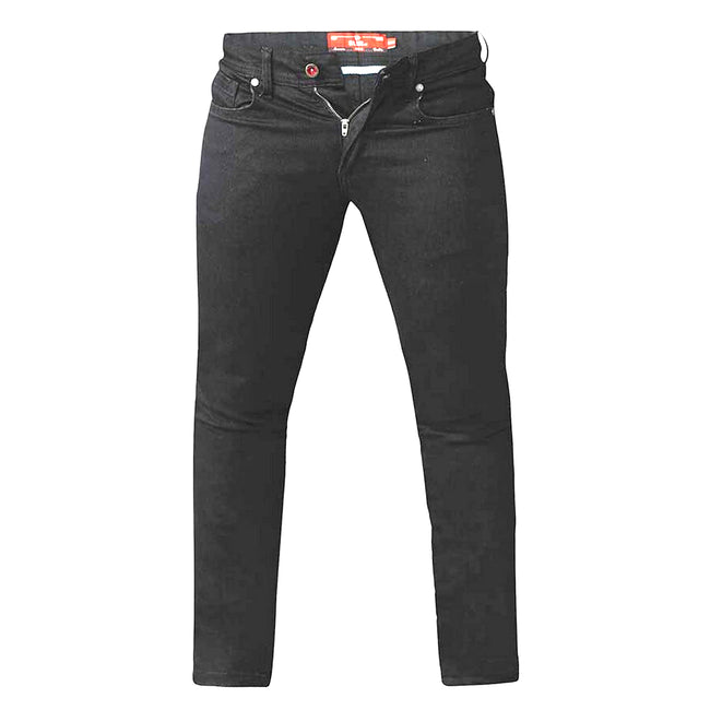 Black - Front - Duke Mens Claude King Size Tapered Fit Stretch Jeans