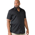 Black - Side - D555 Mens Aeron Kingsize Short Sleeve Classic Regular Shirt