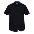 Black - Front - D555 Mens Aeron Kingsize Short Sleeve Classic Regular Shirt