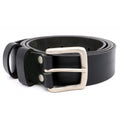 Black - Front - D555 Mens Gavin Kingsize Square Buckle Leather Belt