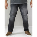 Grey - Back - D555 Mens Benson Stretch Tapered Jeans