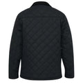 Black - Back - D555 Mens Matias Quilted Corduroy Collar Padded Jacket