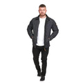 Black - Lifestyle - D555 Mens Matias Quilted Corduroy Collar Padded Jacket