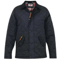 Black - Front - D555 Mens Matias Quilted Corduroy Collar Padded Jacket