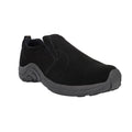 Black - Back - PDQ Womens-Ladies Real Suede Ryno Slip-On Casual Trainers