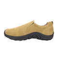 Taupe - Lifestyle - PDQ Womens-Ladies Real Suede Ryno Slip-On Casual Trainers