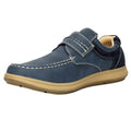 Navy - Side - Scimitar Mens Touch Fastening Casual Shoe