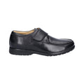 Black - Back - Roamers Mens Leather XXX Extra Wide Touch Fastening Casual Shoe