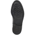 Black - Back - Grafters Mens Leather Capped Oxford Laced Cadet Shoe