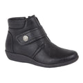 Black - Front - Boulevard Womens-Ladies Wide Fit Ankle Boots