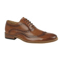 Tan - Front - Goor Mens Oxford Leather Brogues
