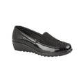 Black - Front - Boulevard Womens-Ladies Loafers