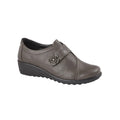 Taupe - Front - Boulevard Womens-Ladies Leather Shoes