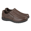Brown - Back - IMAC Mens Grain Leather Shoes