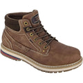 Brown - Front - Route 21 Mens Eyelets Ankle Boots