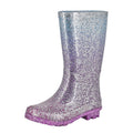 Lilac - Front - StormWells Girls Glitter Wellington Boots