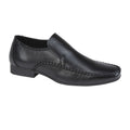 Black - Front - Route 21 Mens Loafers