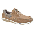 Light Brown - Front - R21 Mens Eyelets Boat Shoes