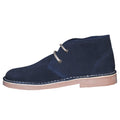 Navy - Lifestyle - Roamers Mens Real Suede Round Toe Unlined Desert Boots
