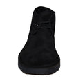 Black - Back - Roamers Mens Real Suede Round Toe Unlined Desert Boots