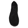 Black - Side - Roamers Mens Real Suede Round Toe Unlined Desert Boots