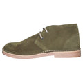 Khaki - Back - Roamers Mens Real Suede Round Toe Unlined Desert Boots