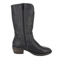 Black - Side - Cipriata Womens-Ladies Wanda Cowboy Boots