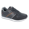 Black - Front - R21 Mens Contrast Detail Lace Up Trainers