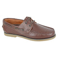 Brown - Front - Rdek Mens Leather Non Marking Moccasins