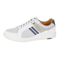 Navy - Front - R21 Mens Leisure Striped Trainers