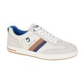 Off White-Grey - Front - R21 Mens Stripe Casual Trainers
