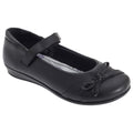Black - Front - US Brass Girls Drizzle Touch Fastening Return Bar Shoes