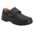Black - Front - Smart Uns Mens Touch Fastening Casual Shoes
