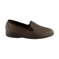 Brown - Back - Sleepers Mens Samos II Centre Seam Gusset Slippers