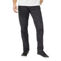 Black - Front - Maine Mens Straight Jeans
