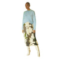 Ivory - Front - Principles Womens-Ladies Printed Pleated Petite Midi Skirt