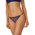 Purple - Front - Gorgeous Womens-Ladies Spotted Embroidered Thong