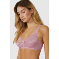 Pink - Side - Debenhams Womens-Ladies Diana Lace Non-Wired Bra