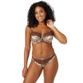 Mocha - Front - Gorgeous Womens-Ladies Winter Rose Knickers